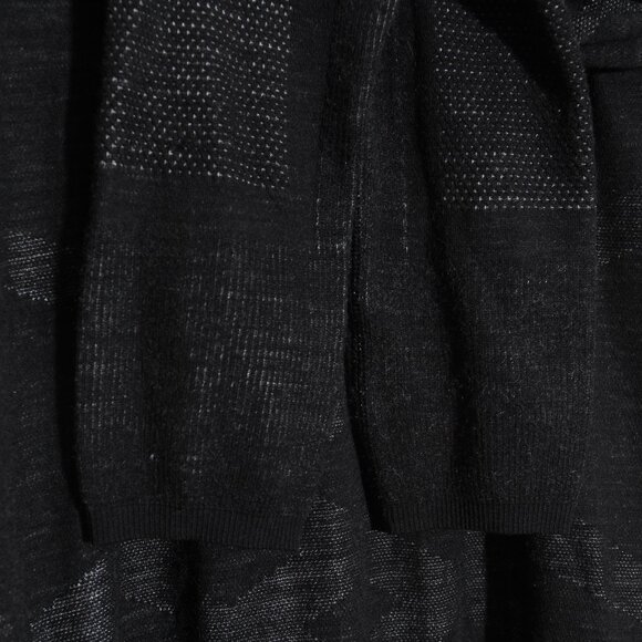 Smartwool Intraknit Thermal Merino Wool Base Layer Crew Long Sleeve Black White - Picture 8 of 16